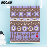 姆明（MOOMIN） 长绒棉毛巾 A类毛巾单条装 纯棉洗脸巾 柔软吸水洗澡巾 花朵面巾 花朵毛巾棕色-47-D1122120 34*80cm