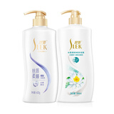 舒蕾蚕丝水莲洗沐套装洗发水沐浴露600g*2顺滑去屑 男女士洗头膏