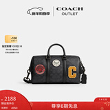 蔻驰（COACH）奥莱男士男包经典标志VENTURER 27号大容量旅行手提包通勤 青铜色硬件/炭黑色 混合色