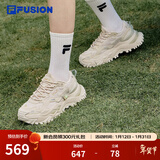 FILA FUSION斐乐女鞋BIANCO老爹鞋季新款硬糖鞋休闲鞋厚底运动鞋女 夏威夷果黄-MS 36.5
