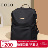 POLO双肩包女士多隔层收纳14英寸电脑包轻便防泼水通勤女包送女友