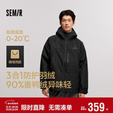 森马（Semir）地理系列羽绒服冬90绒子防风三防两件套三合一101724113203