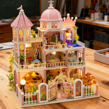 我の屋新品diy手工小屋温莎斯堡童话建筑别墅模型房子生日礼物女情人节