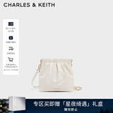 CHARLES&KEITH迷你菱格流浪包单肩斜挎双肩包包女包生日新年礼物CK2-60782390 【S号】Cream奶白色 S