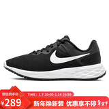 耐克NIKE女跑步鞋REVOLUTION6运动鞋DC3729-003黑白36