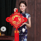 中麒中国结挂件大号客厅摆件春节新年年货家居客厅电视背景墙福字挂饰 富贵有余30#宽50cm*长100cm，