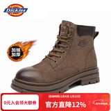 Dickies男士马丁靴高帮时尚男靴工装靴情侣靴男 咖色加绒 42-男款