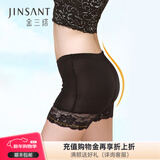 金三塔安全裤桑蚕丝真丝蕾丝防走光打底安全裤8NZF5C901 黑色7100 XL