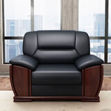 隆旭 办公沙发组合办公室简约会客接待沙发商务皮沙发 西皮单人位 