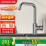 九牧（JOMOO）厨房水龙头7字型枪灰龙头360度可旋转高挑水龙头33186-205/HBS-Z