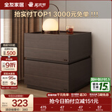 全友家居意式极简网红创意床头柜卧室斗柜家用矮柜储物置物柜政府补贴 40cm|胡桃色*2|床头柜