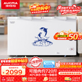 澳柯玛（AUCMA）500升单温冷柜家用商用卧式大冰柜雪糕柜冷藏柜冷冻柜顶开门冰箱一级能效 BC/BD-500HNE 以旧换新