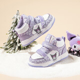 HELLOKITTY童鞋女童运动鞋冬季百搭高帮板鞋卡通库洛米保暖二棉鞋6892紫白29