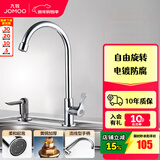 九牧（JOMOO） 龙头厨房水槽龙头洗菜盆精铜单冷单把快开万向旋转厨房水龙头 节水防溅单冷龙头77020-预售