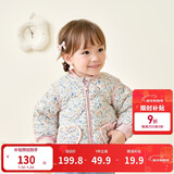 巴拉巴拉儿童羽绒服三防衣服轻薄棒球领外套男女童装2025新款秋冬装碎花萌