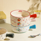 摩登主妇蜡笔小新泡面碗手柄碗个人专用碗具水果汤面碗烤碗-睡衣