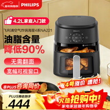 飞利浦（PHILIPS）海星底盘触控多功能空气炸锅可视免翻面家用4.2L大容量炸烤箱一体 NA221 送礼