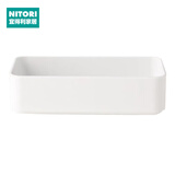 NITORI宜得利家居 日式简约塑料家用厨房用品收纳整理托盘白色WHNBRANC M