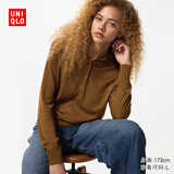 优衣库女装精纺美利奴羊毛POLO领针织衫/通勤478333 36 褐色 L /160/88A