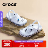 卡骆驰洞洞鞋贝雅卡骆班轻便耐磨一脚蹬休闲鞋|205089 白/深蓝-126 46 /47(300mm)