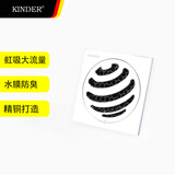 金德尔（KINDER）防虫防臭地漏全铜通用卫生间淋浴房超薄洗衣机防反水虹吸式大流量 厨卫防臭镜面 10cm*10cm