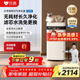 贝昂无耗材空气净化器专业除过敏原消毒杀菌除甲醛除烟味家用空气消毒机 【除过敏原认证】X3H鸿蒙版