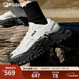 FILA FUSION斐乐潮牌女鞋硬糖厚底老爹鞋夏季新款时尚百搭运动休闲鞋 雪白-SW 39