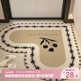 茵尚心形浴室吸水地垫卫生间脚垫入户门口地毯厕所防滑垫子80*80cm