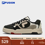 斐乐（FILA） FUSION斐乐潮牌BANK DX男鞋场下滑板鞋新款时尚厚底鞋 豆腐白/黑-TB 41
