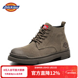 Dickies高帮男靴厚底马丁鞋男士靴子潮男女靴情侣鞋 驼色 40 