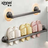 馨沛吸盘拖鞋架卫生间免打孔厕所门后壁挂置物架浴室沥水挂架收纳神器