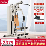 军霞（JUNXIA） 综合训练器运动器械健身器材家用单人多功能大型力量运动器材 918A奶香可折叠+升级蝴蝶臂+安装