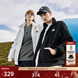 卡帕（Kappa）背靠背2025新款羊羔绒外套情侣男女立领宽松开衫夹克 黑色-990 M