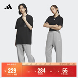 adidas情侣款加绒加厚直筒束脚运动裤男女秋冬阿迪达斯官方轻运动   中麻灰（推荐女生选小一码）   4XL