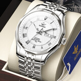 劳力士2026新款瑞士原装手表男士全自动机械表防水夜光高档男表 R3207本色白盘+进口机芯