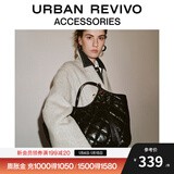 UR2025秋季新款女士菱格纹托特单肩包UAWB50174 黑色