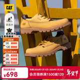 卡特（CAT）低帮大黄靴休闲皮鞋男鞋科罗拉多系列防泼水牛皮面户外单鞋通勤鞋 黄色P111542 44