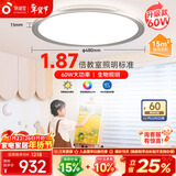 孩视宝全光谱护眼吸顶灯儿童房卧室灯LED客厅灯书房智能护眼学习顶灯 60W 15㎡内适用 3200lm 【多模式节律照明】AH33-T-1