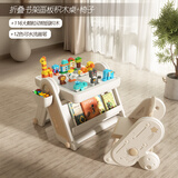 乐亲（Lechin）兼容乐高大颗粒儿童书架积木桌男女孩新年礼物生日咖色116粒动物