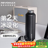 REVOMAX锐虎无螺纹保温杯 单手开盖水杯 车载保冷杯 316保温茶杯 黑592ml