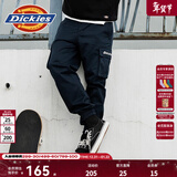 Dickies休闲裤 男女同款新复古回潮印花多口袋束口工装裤百搭8 深海军蓝 30