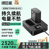 绿巨能（llano）适用松下s9相机电池DMW-BLK22电池LUMIX S5M2/S5M2X/S5/S5K/GH6/GH5M2/G9M2单反微单相机配件套装