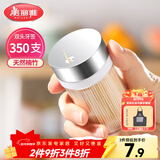 美丽雅 竹牙签350支罐装一次性家用水果牙签盒双头使用剔牙棒餐厅牙签筒