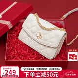 蔻一（Cnoles）包包真牛皮女士大容量单肩斜挎包高端链条小方包元旦礼物送女友