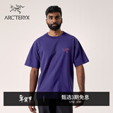 ARC'TERYX始祖鸟 KRAGG COTTON LOGO SS 透气 男子 棉质短袖T恤 韵动紫/皇朝红 L
