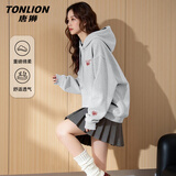 唐狮（TonLion）连帽卫衣女装2026年春秋季新款棉弹套头上衣服小个子宽松潮流帽衫