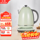 北鼎（Buydeem）电热水壶便携式家用便携式烧水壶全自动一体炫彩304不锈钢调温高颜值热水壶热电水壶 K740C浅杉绿