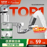苏泊尔（SUPOR）1440°万向水龙头延伸器防溅水全铜万能接头加长厨房面盆洗手池S