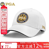 PGA高尔夫球帽 男女防晒帽子 网球帽 棒球帽职业比赛 户外遮阳太阳帽 05008-白色