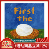 First The Egg 先有蛋 凯迪克绘本奖 趣味洞洞书 英文原版绘本 Laura Vaccaro Seeger 儿童图画故事书 绿山墙